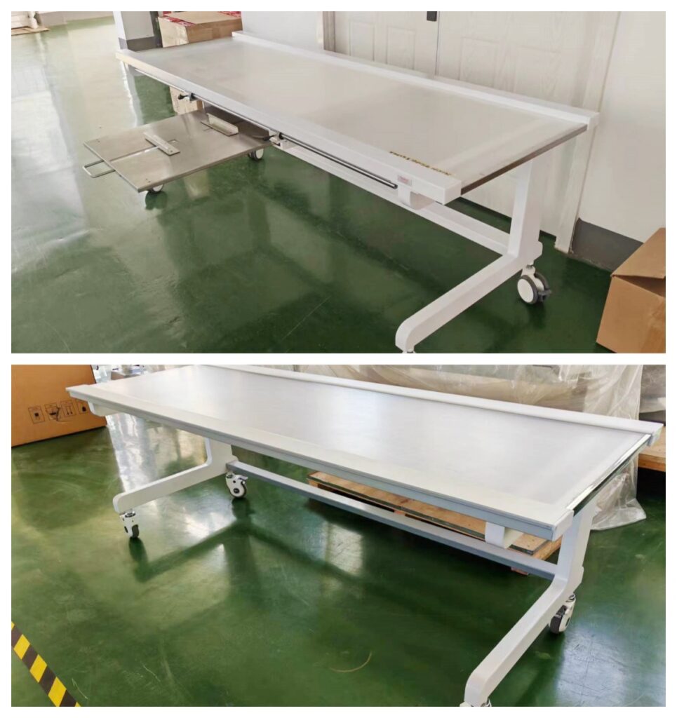 mobile x ray table with cassette tray